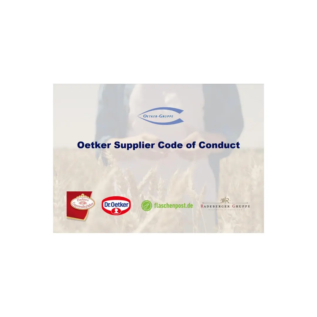 Picture - Supplier Code of Conduct Oetker Group